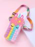 Cartoon Unicorn Design Bubble Crossbody Bag