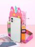 Cartoon Unicorn Design Bubble Crossbody Bag