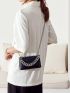 Mini Crocodile Embossed Flap Square Bag