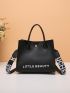 Mini Letter Graphic Top Handle Bag