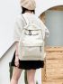 Letter Graphic Knot Decor Classic Backpack