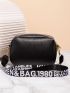 Letter Graphic Dome Bag