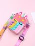 Mini Unicorn Design Bubble Crossbody Bag