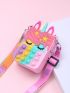 Mini Unicorn Design Bubble Crossbody Bag