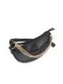 Chain Decor Crocodile Embossed Baguette Bag