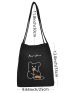 Cartoon Graphic Shoulder Tote Bag