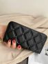 Quilted Embossed Studded Detail Long Wallet
