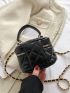 Mini Quilted Chain Bucket Bag