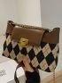 Colorblock Geo Graphic Square Bag