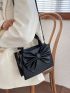 Bow Decor Square Bag