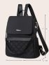 Quilted Pattern Flap Classic Backpack