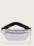 Holographic Double Pocket Fanny Pack