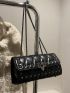 Studded Decor Flap Chain Square Bag