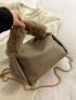 Fluffy Handle Chain Square Bag