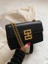 Minimalist Metal Decor Chain Shoulder Bag