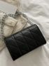 Quilted Flap Chain Square Bag