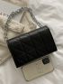 Quilted Flap Chain Square Bag