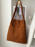 Minimalist Corduroy Tote Bag