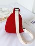 Mini Strawberry Patch Knot Decor Sling Bag