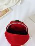 Mini Strawberry Patch Knot Decor Sling Bag