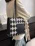 Colorblock Geo Graphic Shoulder Tote Bag