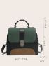 Mini Colorblock Buckle Detail Shoulder Bag