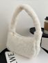 Minimalist Knot Decor Fluffy Baguette Bag