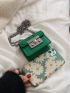 Mini Stitch Detail Flap Square Bag