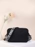 Mini Letter Graphic Strap Crossbody Bag