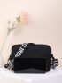 Mini Letter Graphic Strap Crossbody Bag