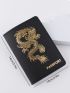 Letter & Dragon Graphic Passport Case