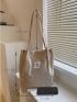 Bag for Women Corduroy Shoulder Bag Reusable Shopping Bag Casual Tote Female Handbag