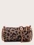 Leopard Pattern Chain Box Bag