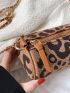Leopard Pattern Chain Box Bag