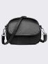 Litchi Embossed Trim Detail Dome Bag