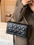 Quilted Chain Decor Flap Square Bag