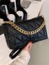 Quilted Chain Decor Flap Square Bag