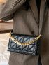 Quilted Chain Decor Flap Square Bag