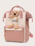 Plush Bear Decor Baby Diaper Backpack