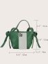 Minimalist Knot Design Satchel Bag