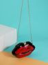 Lips Design Chain Crossbody Bag