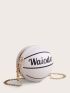 Mini Basketball Shaped Crossbody Bag