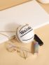 Mini Basketball Shaped Crossbody Bag