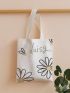 Large Capacity Floral Graphic Shopper Bag