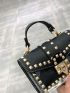 2 In 1 Rivet Decor Satchel Bag