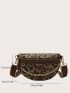 Leopard Pattern Chain Fanny Pack