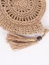 Tassel Decor Straw Bag