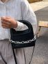 Mini Chain Decor Satchel Bag