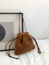 Minimalist Drawstring Bucket Bag