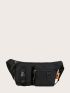 Release Buckle Decor Pocket Front Fanny Pack